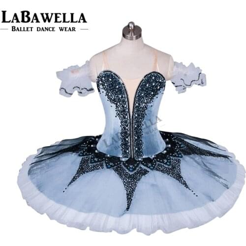 Nutcracker Performance Gray Platter Tutu BT9032 Adult Professional Ballet Tutu Grey White Queen Classical Ballet Stage Costume
