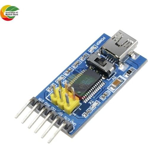 Ziqqucu Basic Breakout Board FTDI FT232RL FT232 USB to TTL Serial Adapter Converter Switch Module for Arduino 3.3V 5V Mini USB