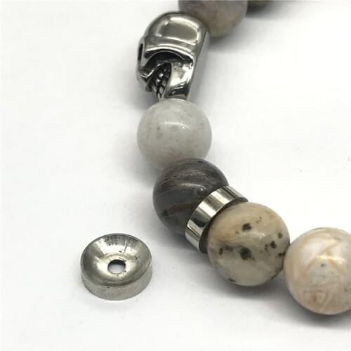 316L Stainless Steel Blank Small Hole Beads Metal Charm Spacer Beads For Jewelry Making Bracelet DIY