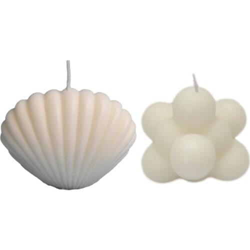 Shell Cylindrical Cube Candle 3D Irregular Aromatherapy Scented Candle Shell-shaped Candle Small Brain Cell Shaped Everyday