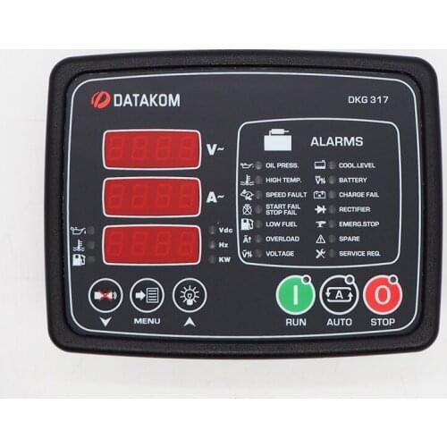 DKG317 is a comprehensive generator control unit designed to start and stop the generating set both manually and remotely