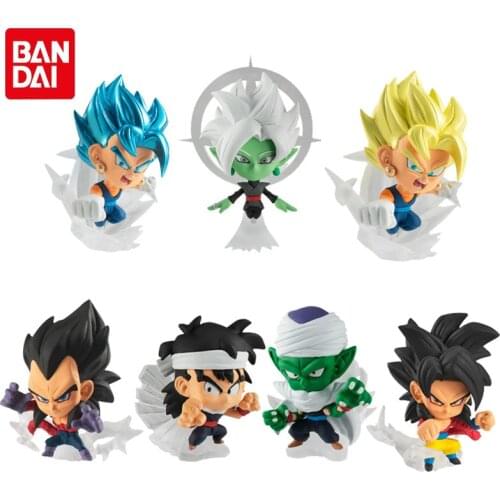 Bandai Genuine EX Gashapon Dragon Ball Super Warrior Figure 2 Goku Zamasu Piccolo Vegeta Collectible Hand-Madel Toys Kids Gifts