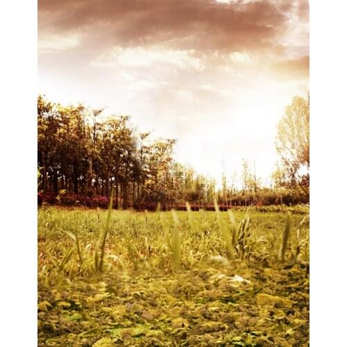 5x7ft Wild Tree Grass Photography Backdrops Photo Props Studio Background