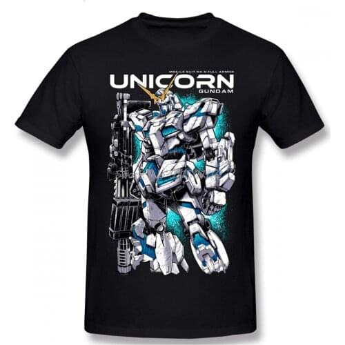Unicorn Gundam Japan Men T Shirt New Vintage Oversize Tshirt Men Cotton Tees Harajuku Streetwear