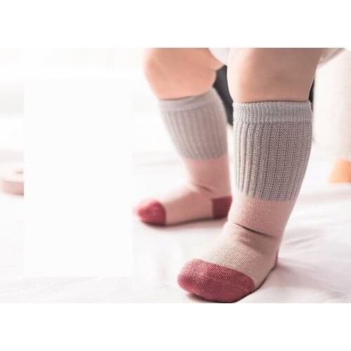 Cotton baby socks Autumn long socks for kids High fashion and comfortable 3 pairs/lot