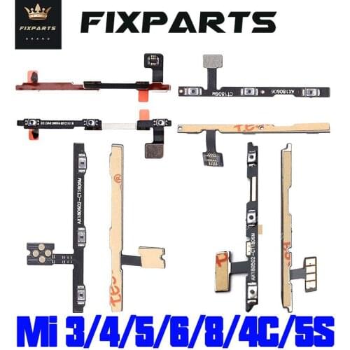 Power On/Off Volume Buttons Flex Cable for Xiaomi Mi 3 MI 4 Mi 8 SE Mi8 Mi6 Mi5 M5 Mi4i Mi4c Mi4s Mi5 6x Note Power Buttons