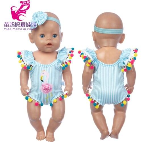 Reborn Baby Doll Swim Clothes Colored Balls 17 Inch Dolls Swimsuit Children Girl Birthday Gifts