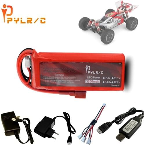 7.4V 3200mah Lipo Battery for Wltoys 1:14 144001 RC Car toys Parts Battery for RC Car Wltoys 144001 7.4V Battery with charger