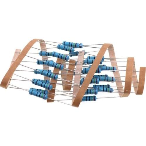 10pcs 3W Metal film resistor 1% 1R ~ 1M 1R 4.7R 10R 22R 33R 47R 1K 4.7K 10K 100K 1 4.7 10 22 33 47 4K7 ohm