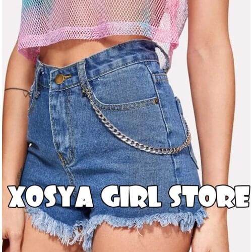 Fashion Punk Hip-hop Trendy Belt Waist Chain Male Pants Chain Hot Men Women Jeans Silver Metal Clothing Accessories Jewelry YE31