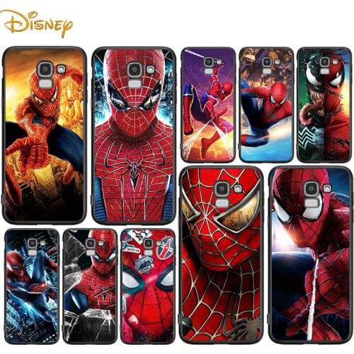 Spiderman for Samsung Galaxy J2 J3 J4 Core J5 J6 J7 J8 Prime duo Plus 2018 2017 2016 Soft Black Phone Cover