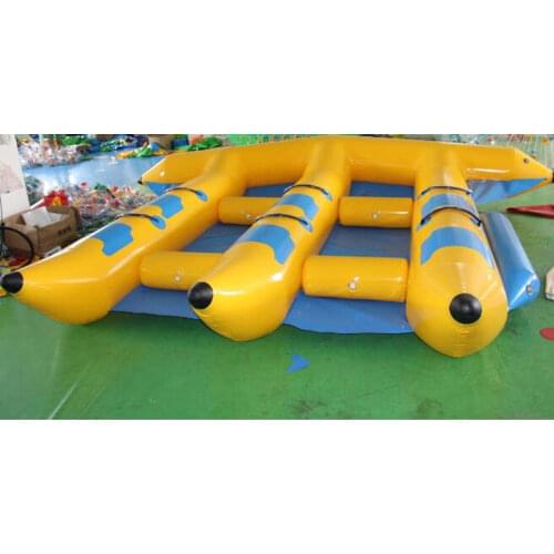 Inflatable Fly Fish Boat for 6 Persons Slide Sled Banana Boat Water Game ATT