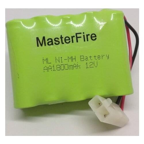 MasterFire 12v 1800mah Ni-MH Battery For Cleaner Toys Car NiMH AA 1800mah 12v Rechargeable Batteries Cell with plug