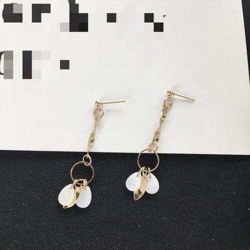 Punk 2018 New Fashion Earrings Simple A Few Oval Shell Spiral Earrings Circle Tassel Lady Earrings Wholesale Earrings For Women