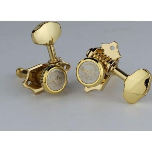 NEW Vintage 1:16 Open Gear Locking Tuner Pegs Gear Butterbean Guitar Tuners Gold