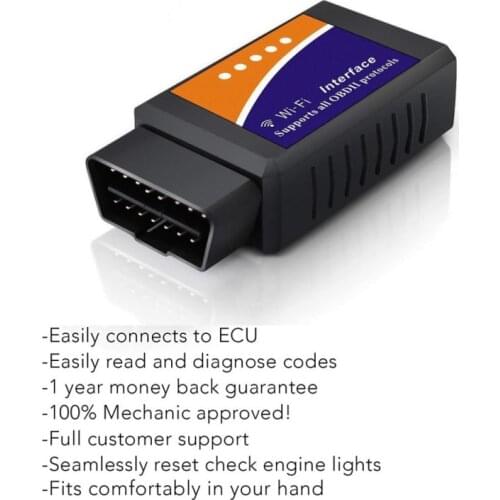 New Elm327 Wi-fi OBD2 V1.5 Diagnostic Car Auto Scanner With Best Chip Elm 327 Wifi OBD Suitable For IOS Android/iPhone Windows