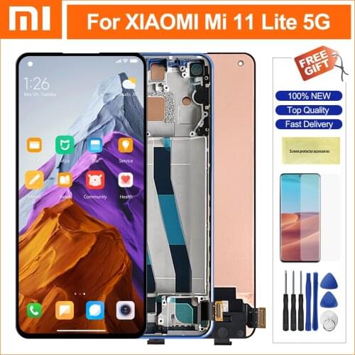 Original Display Screen For Xiaomi Mi 11 Lite 5G LCD Touch Screen Digitizer Replacement For Xiaomi Mi 11 Lite M2101K9AG