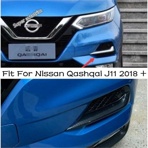 Lapetus Front Head Fog Lights Foglight Lamp Eyelid Eyebrow Cover Trim For Nissan Qashqai J11 2018 2019 2020 Accessories Exterior
