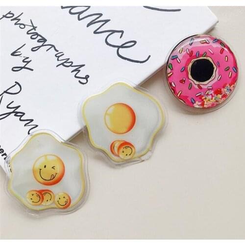 Donuts Omelette Expanding Stand Grip Mount Phone Socket Fold Mobile Smartphones Pocket Desktop Stand Bracket Phone Stand Holder