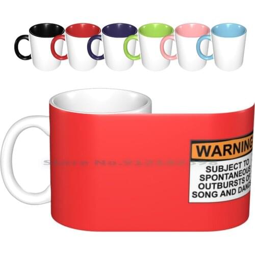 Warning : Subject To Spontaneous Outbursts Of Song And Dance Ceramic Mugs Coffee Cups Milk Tea Mug Dance Dancing Break Swing