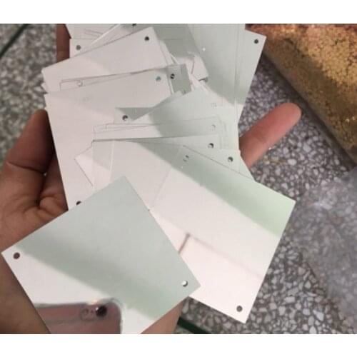 Sewing supplies 5*5 cm Silver Square Four Hole Segments Square Mirror Segments Wedding Segments