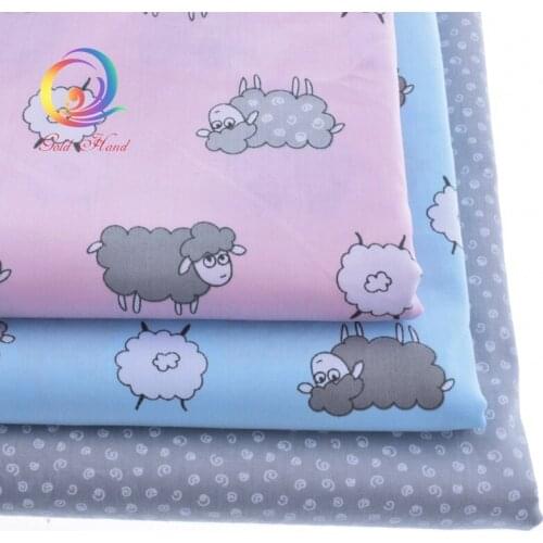 Haisen,Cartoon Printed Twill Cotton Fabric,DIY Quilting Sewing For Baby&Children,Pillow,Cushion,Toys cloth Material,Half Meter