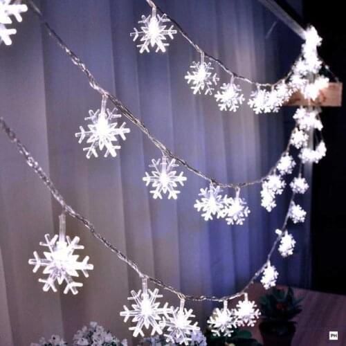 Led Holidays Garlands Snowflake Fairy String Light Decoration Christmas New Year Valentine Outdoor Room Garden