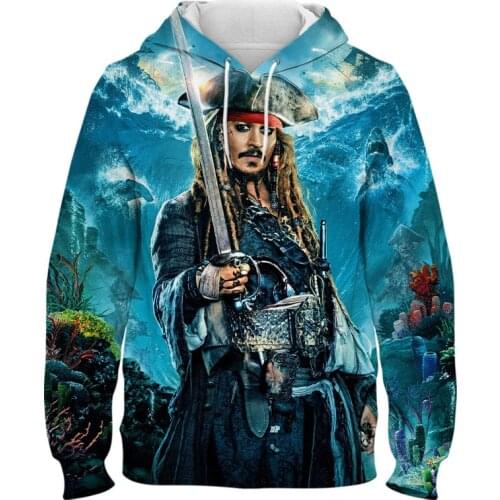 Pirates of the Caribbean Hoodies Fashion Men Women Children 3D Print Streetwear Pullover Long Sleeve Boy Sweatshirts Cool Coat
