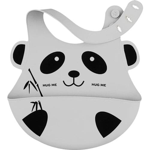 Waterproof Childrens Eating Pocket Baby Silicone Bib Baby Bib Saliva Towel Panda Food Rice Pocket Disposable Design Elegance
