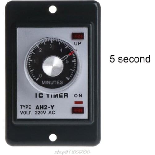 AC 220V AH2-Y Power On Delay Timer High Accuracy 1/3/5/10/30/60 Seconds 3/6/10/30/60 Minutes A09 21 Dropship