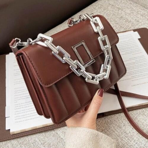 Luxury Handbag Designer Women 2021 Chain Shoulder Bag PU Leather Shoulder Messenger Bag Flap Crossbody Pouch Female Hand Bags