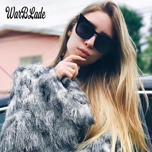 WarBLade 2018 hot black cat eye sun glasses fashion selling leopard purple brown sexy ladies sunglasses women trendy uv400