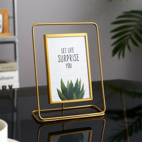Gold Metal Picture Frame Wall Photo Frame Home Decoration Accessories for Living Room Decoration Modern Children Room Desk Decor
