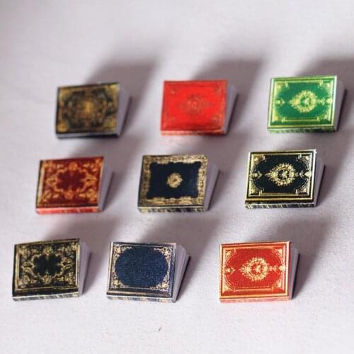 1:6 1/12 Scale Mini Dollhouse Paper Book BJD Doll Tiny Model Study Room Library Desk Table DIY Decor Accessories Children Toys