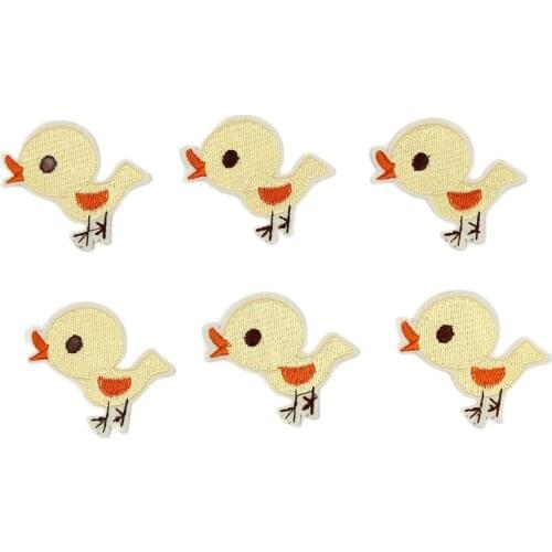 10pcs/lot Diy Little Yellow chick Patches Iron On Cartoon Stickers for Baby Kids Clothes Jeans Backpack Sewing Appliques Badge