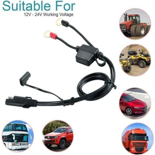 12-24v Motorcycle Battery Charger Terminal To Sae Quick Disconnect Cable Motorcycle Battery Output Connector Cable Harness