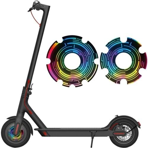 2Pcs/Set Electric Scooter Front Wheel Sticker PVC Motor Protective Cover Shell Kick Scooter Accessories for Xiaomi M365/1s/pro2