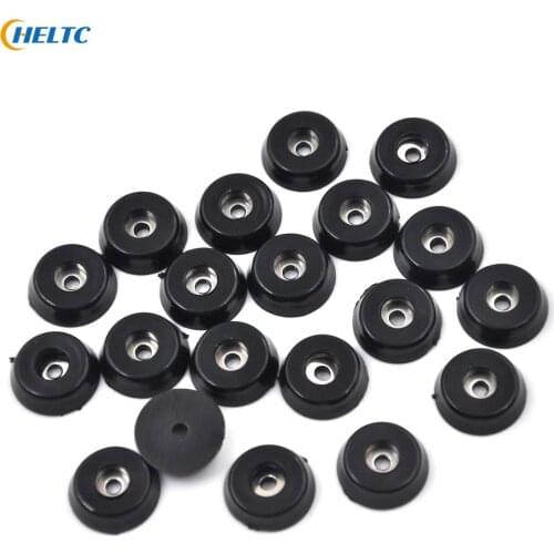 20pcs 18x15x5mm Black Rubber Table Chair Leg Pads Floor Protector Furniture Feet Non-slip Pads