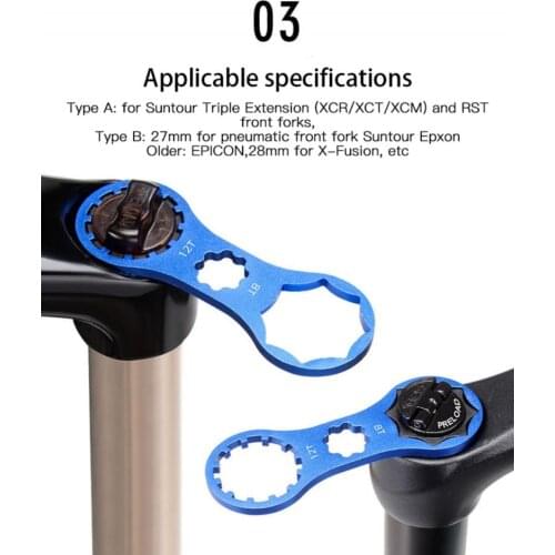 Aluminum Bicycle Front Fork Repair Tool For SR Suntour XCR/XCT/XCM/RST MTB Bike Front Fork Cap Wrench Disassembly Tools