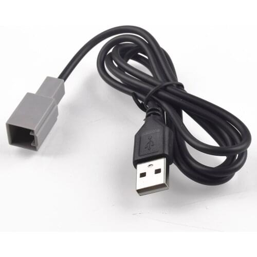 Car Aux Audio Data Wire Plug To USB Adapter Conector For Toyota Corolla Prius Tacoma Yaris For LEXUS 2013 ES350 GS350 GS450H