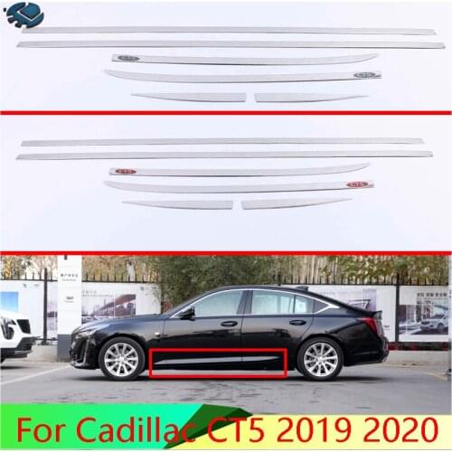 For Cadillac CT5 2019 2020 Car Accessories Stainless Steel Side Door Body Molding Moulding Trim