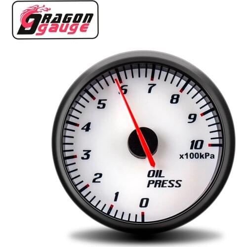 「DRAGON」Universal Auto Gauge 60MM Automobile Oil Pressure Meter Oil Pressure Sensor Instrument Refitting 12V Cars Factory Sales
