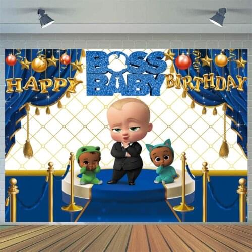 Successful Baby Stage Blue Carpet Background Decoration for Boys Birthday Party 3D Children Photo Studio Digital Backdrop