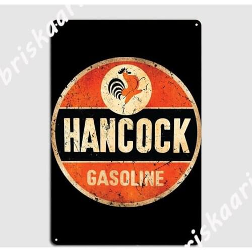 Hancock Gasoline Shirt Metal Sign Club Party Funny Garage Club Plaques Tin sign Poster