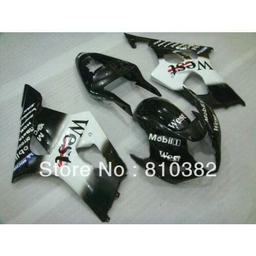 Motorcycle Fairing kit for GSXR1000 03 04 GSXR 1000 GSX-R1000 K3 2003 2004 white gloss black Fairings set SD28