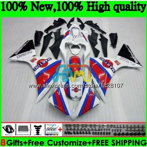 Body For YAMAHA YZF 1000 R 1 YZF-1000 YZFR1 09 10 11 12 123BS.17 YZF R1 YZF1000 YZF-R1 White red hot 2009 2010 2011 2012 Fairing