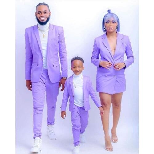 2 Pieces Women Suits Fit Slim Father Mother And Son Modern Formal Party Suits For Family Customize