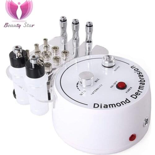 Beauty Star 3in1 Diamond Microdermabrasion Dermabrasion Machine Vacuum Spray Skin Exfoliation Removal Facial Skin Peeling Device