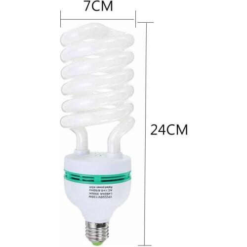 Hot45W /135 Watt 5500K Photography Daylight High Bright Fluorescent Lighting Bulbs E27 Base For Softbox Photography Photo Studio