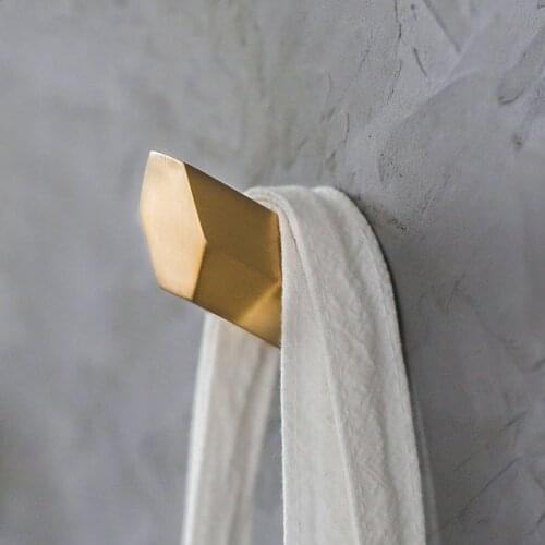 Brass Wall Hook Bathroom Towel Hanger Clothes Holder Gold Door Hook Robe Hook Nordic Wall Accessory